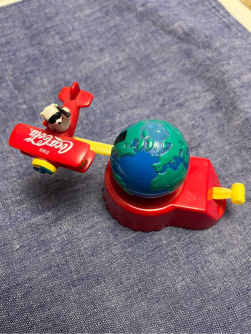 Coca Cola Polar Bear Airplane Around The World Burger King 2000 Vintage Toy